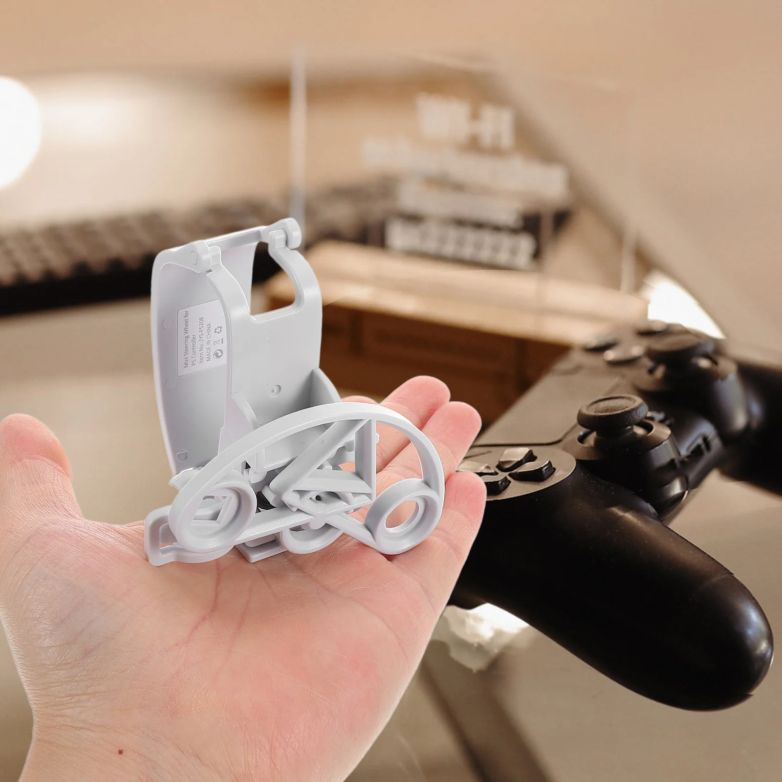 

Mini Steering Wheel Stand for Racing Game Controller Portable Compact Mount for Realistic Driving Experience