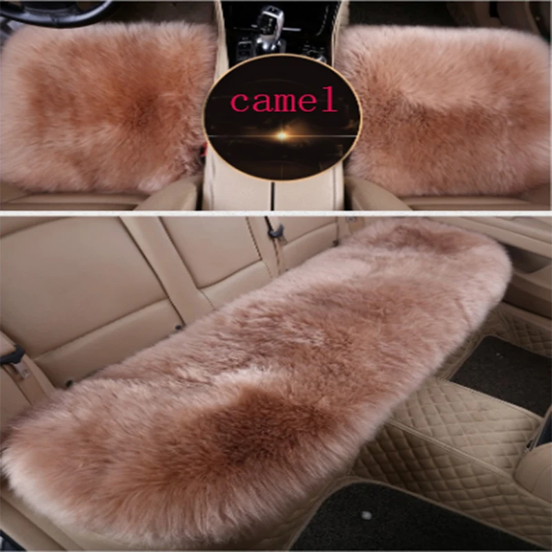 

100% Natural Australian Sheepskin Seat Covers For Cars Fur Car Seat Cover Whole Long Wool Car Seat Cushion Unviersal Winter Warm