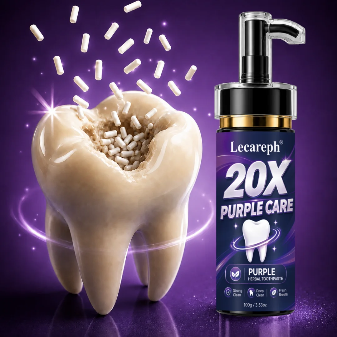 20X Brightening Pearl Toothpaste, Lecareph, 10% Hydroxyapatite, Niacinamide & Activated Charcoal, Yellow Teeth Care, Men & Women