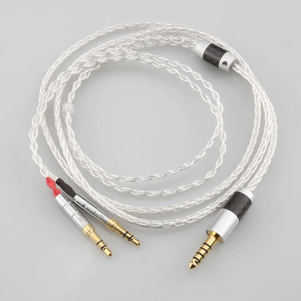 Audiocrast 8 Cores Silver Plated Headphone Earphone Cable For Denon AH-D600 D7100 Hifiman Sundara Ananda HE1000se HE6se he400