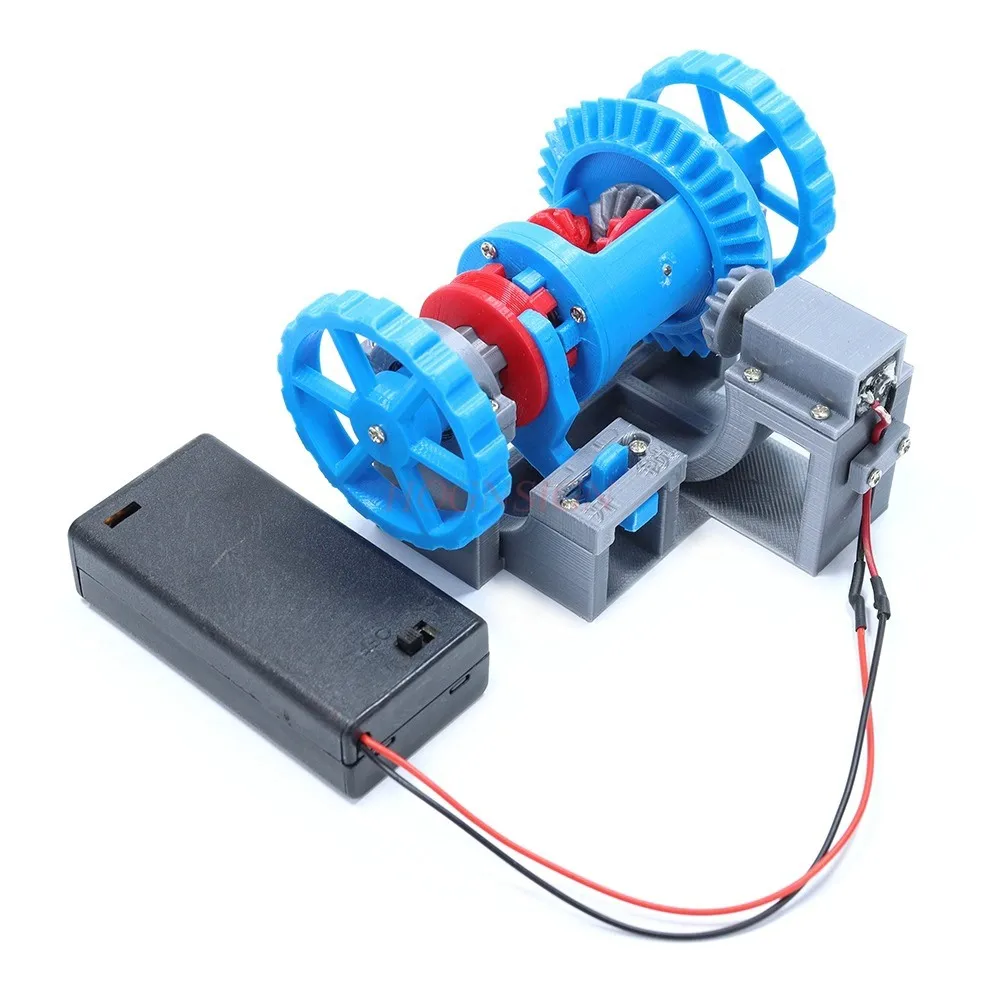 Automobile differential model, electric assembly, 3D printing module, differential principle, gear transmission