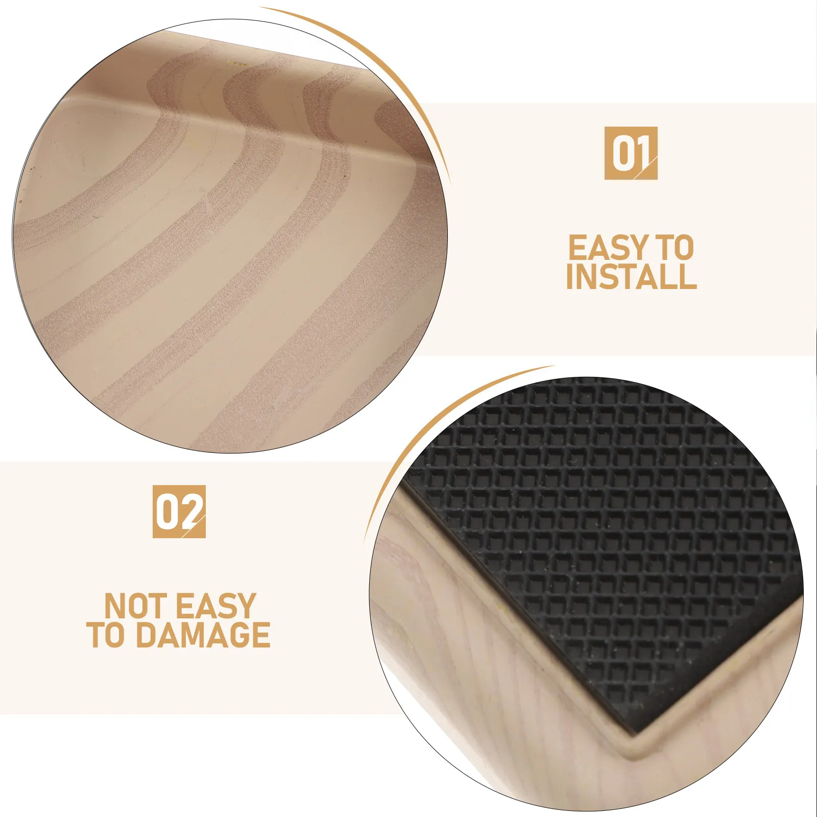 4Pcs Wood Grain Felt Furniture Leg Pads Scratch Protection Floor Protectors for Hardwood Tile Laminate Non-Slip Table Chair Bed