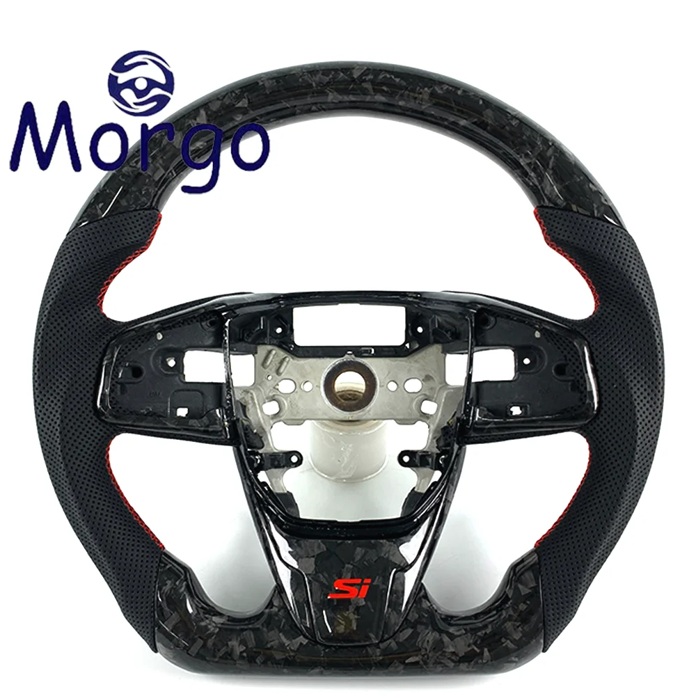 Accessories for Honda Custom Forged Carbon Fiber Steering Wheel for 10th Gen Civic Sedan Coupe Hatchback Sport Si Type-R Touring