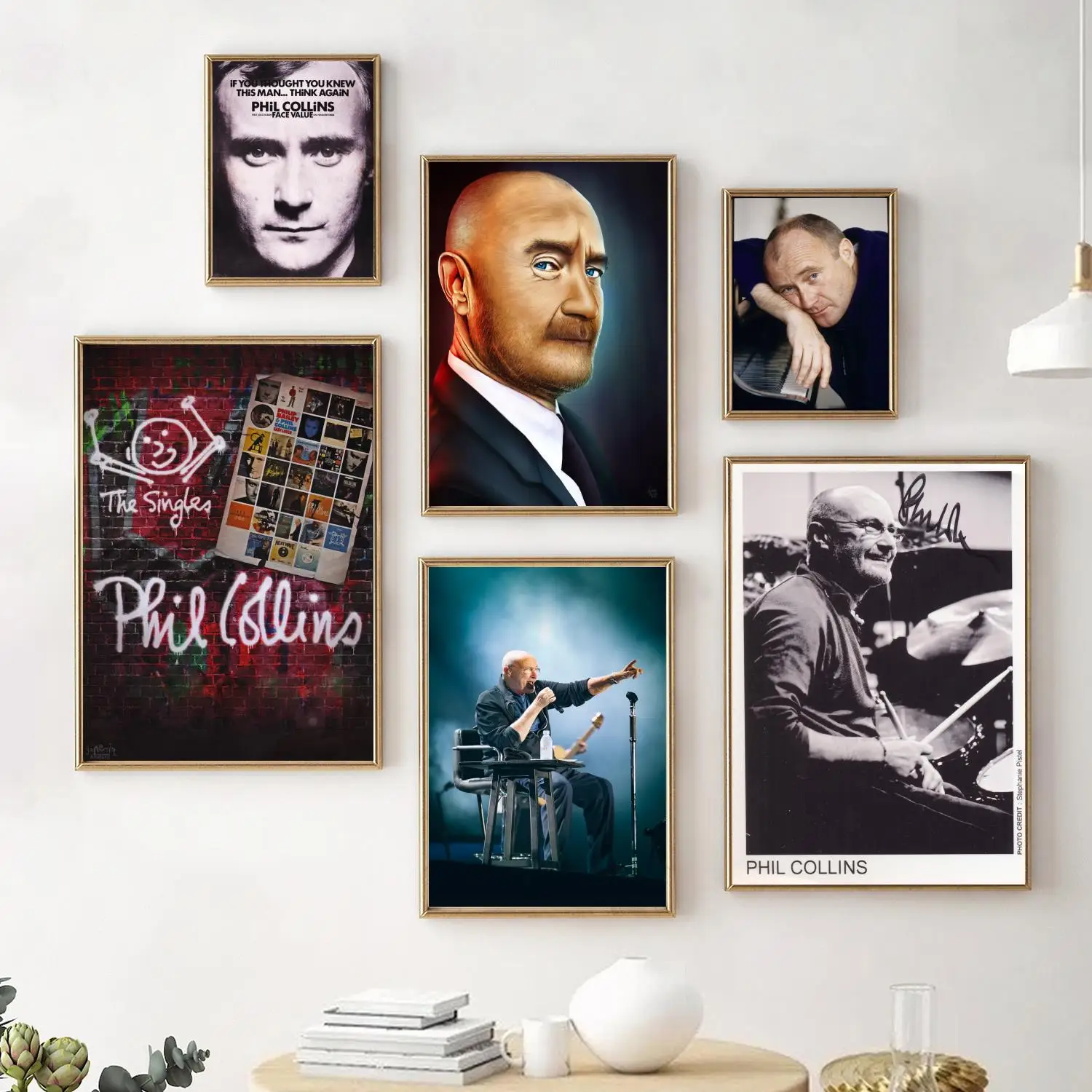 Phil Collins Singer Poster Decorative Painting Canvas Poster Wall Art Living Room Posters Bedroom Painting