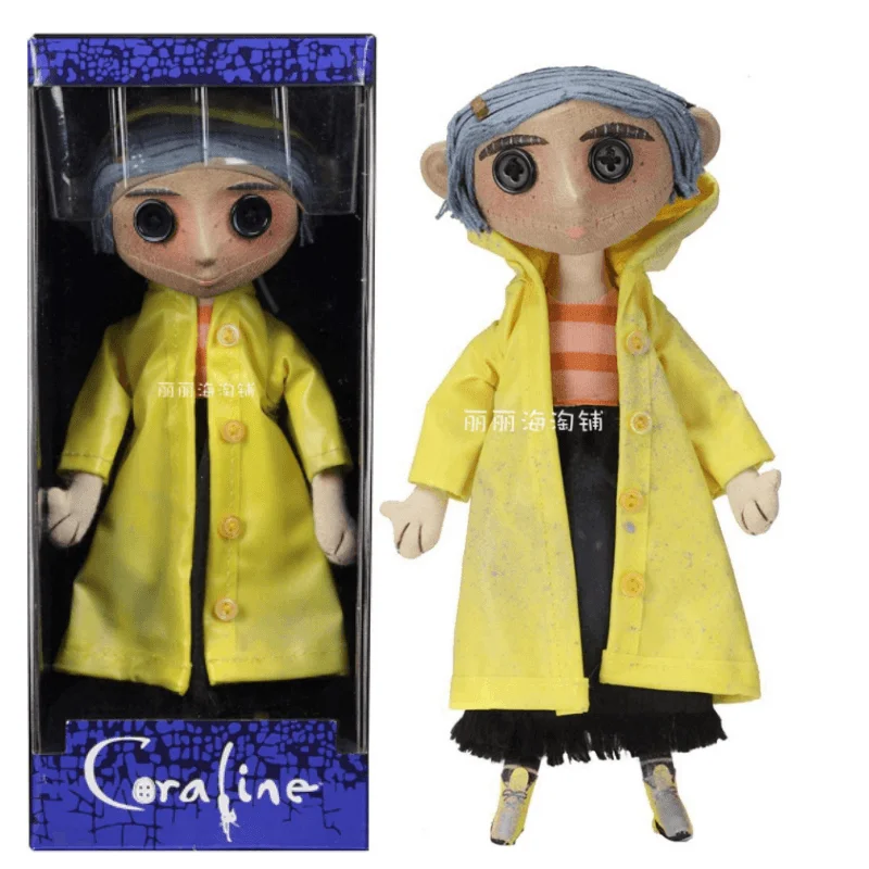 10 Inches Coraline Action Anime Figure Laser Cinematograph Model Decoration Handmade Doll Toys Cool Figurine Birthday Toys Gifts