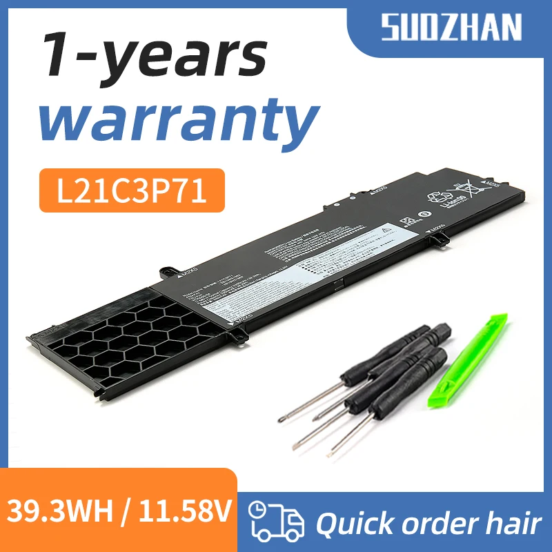 

SUOZHAN L21M3P71 L21L3P71 L21C3P71 L21D3P71 Laptop Battery For Lenovo ThinkPad T14 P14s Gen 2 3 2022 SB10W51967/964/968/965/966