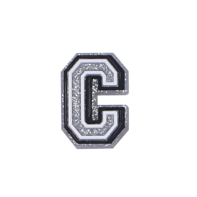 Sliver for Croc Charm Summer Shoes Accessories Shoe Charms Decorations Designer Kids Letter for Crocs Charms Women Pins Jeans