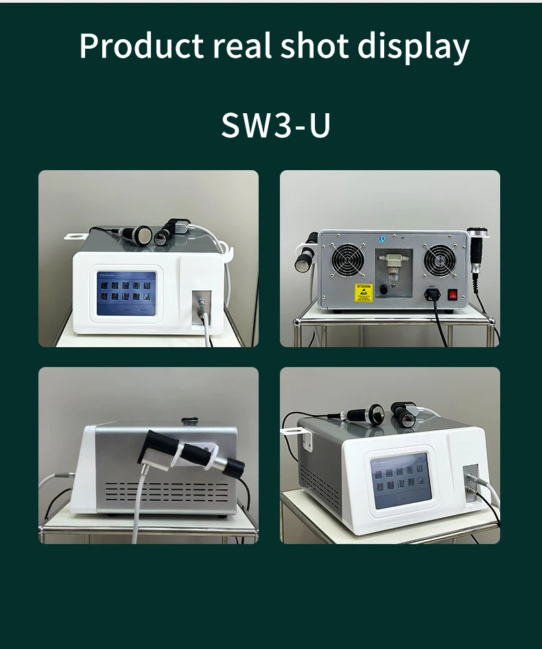 Portable Physiotherapy Ultrasound Shockwave Physical Therapy Machine / Therapeutic Ultrasound For Body Pain Relief With Two Hand