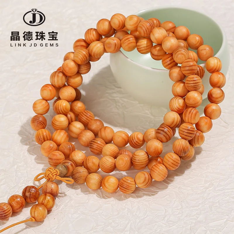 Emperor Blood Dragon Wood Multi-Circle Buddha Beads Retro Design Bracelet Men's and Women's Literary Play Rosary Beads Hand Rope