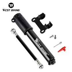 WEST BIKING Bike Pump Portable Mini Cycling Hand Air Pump High Pressure MTB Road Bicycle Tire Inflator Schrader Presta Valve