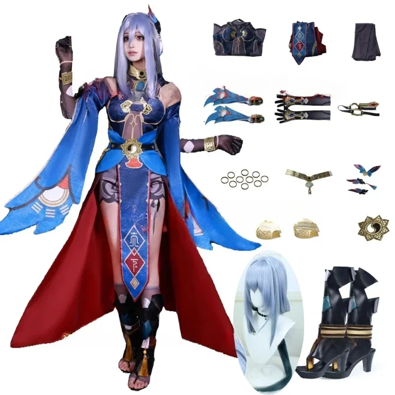 Honkai Star Rail Hanya Cosplay Costume Full Set Hanya Cosplay Dress Uniform Outfits Han Ya Cosplay Wig Shoes Judges Ten-Lords