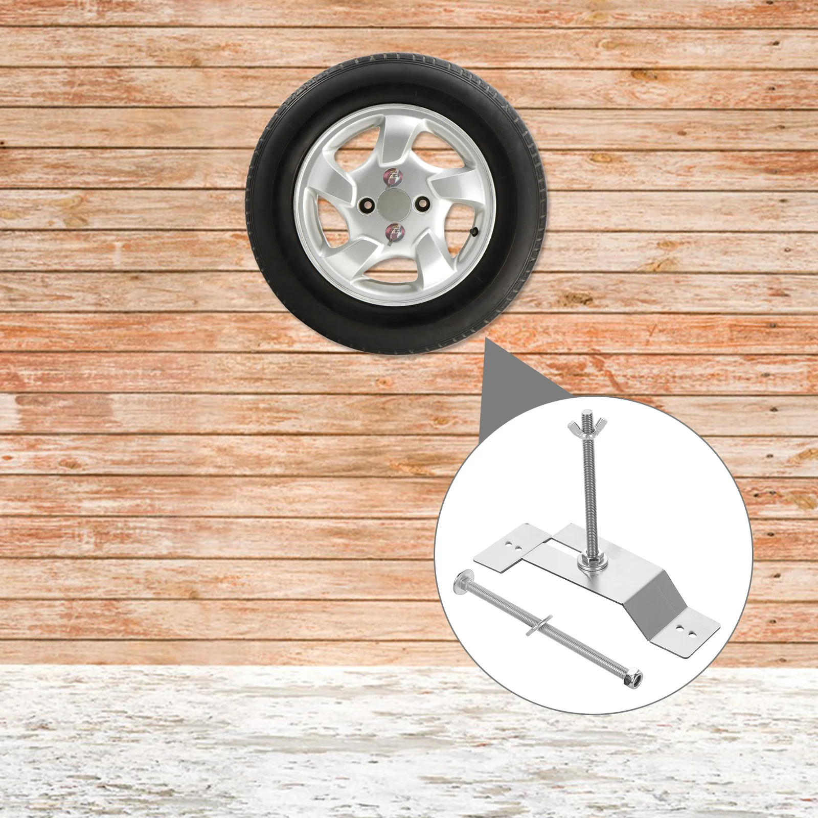 

Spare Mount Bracket For Enclosed Trailer Heavy Duty Wall Mount Carrier Durable Wheel Bracket Trailer Spare Tire Rack Metal Tire