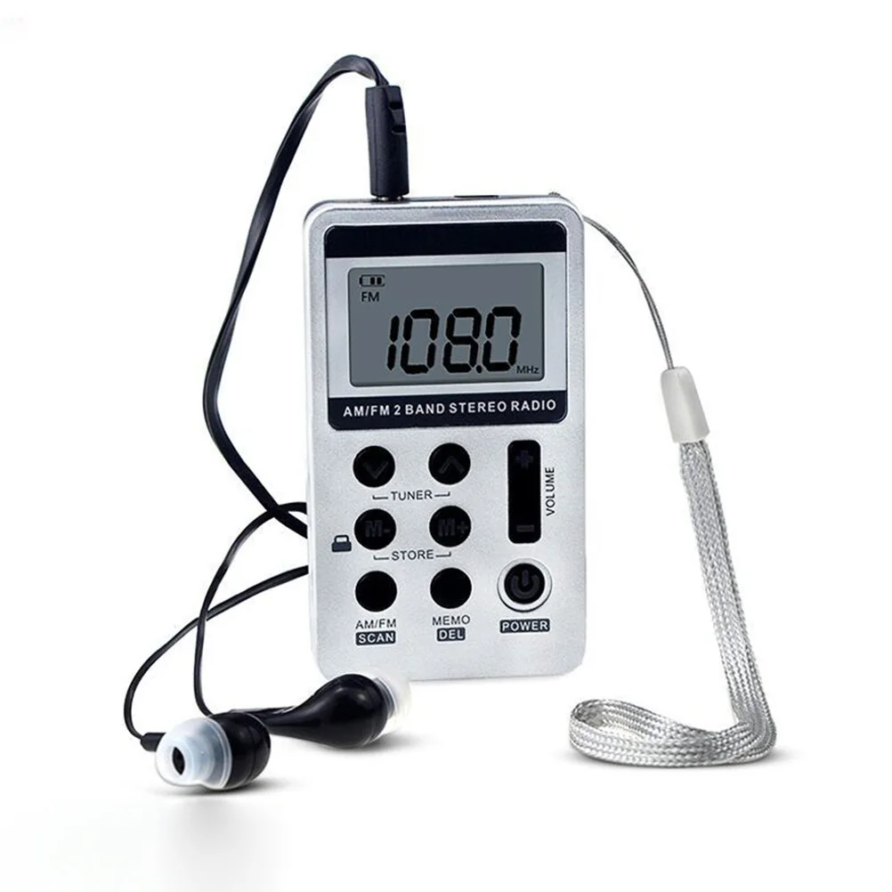 

Portable Radio Fm Band Digital Signal Processing Mini Radio 31-Level Volume Lcd Display Armband White