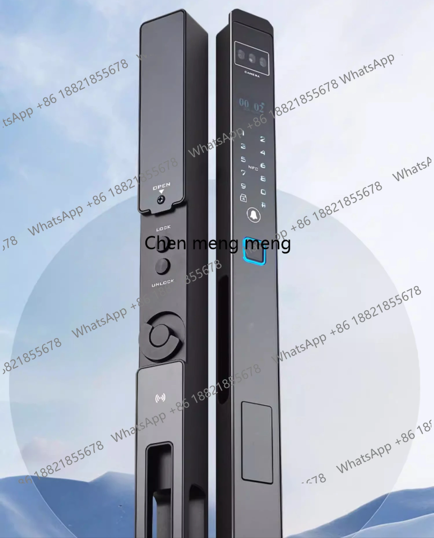 

Y06 Automatic 3D Face Fingerprint Lock Outdoor Waterproof Broken Bridge Aluminum Door Smart Lock Courtyard Door