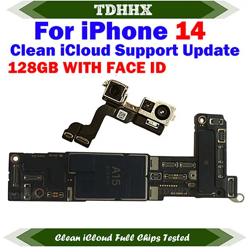 Top Physics SIM Version Fully Tested Authentic Mainboard For iPhone 14 Pro Max Unlocked Motherboard With Face ID Cleaned iCloud