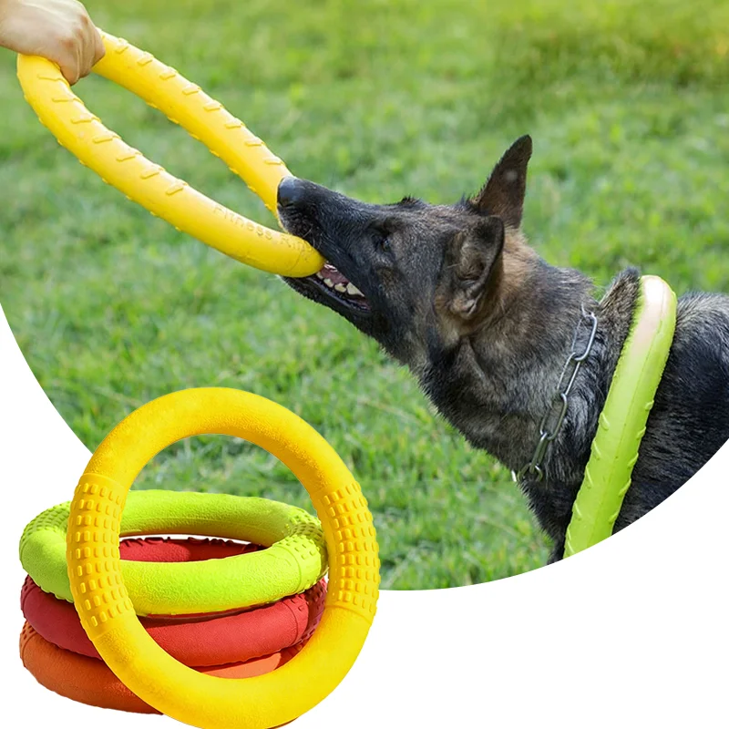 Flying Disc Dog Training Toy - Pet Pull Ring Dog Flying Disc