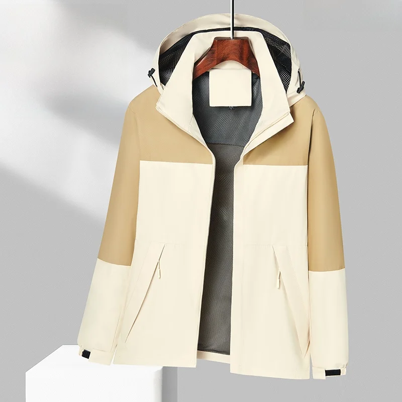 

Мужская повседневная куртка-жакет: модная, осенне-зимняя, рабочая, приталенная, легкая, из полиэстера, со съемным капюшоном