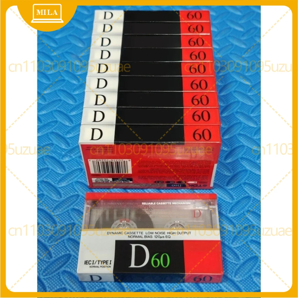 

5pcs For TDK D60 Right Angle Case Type I Blank Cassette Tape, Brand New for Deck Recorder Vintage Collection