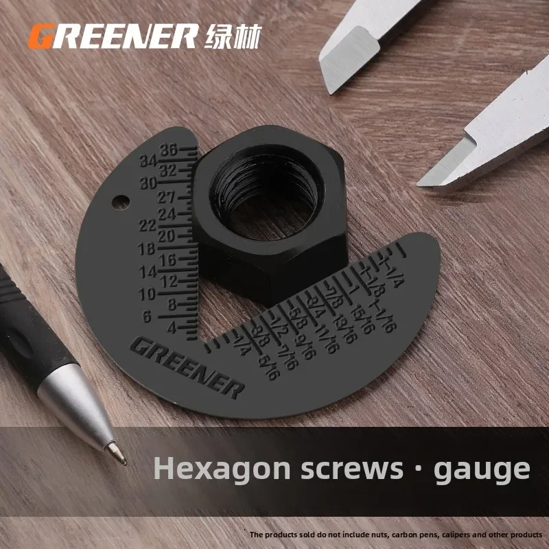 

Gauges for Hex Screws and Nuts Metric and Imperial with 60-degree Radius Measurement