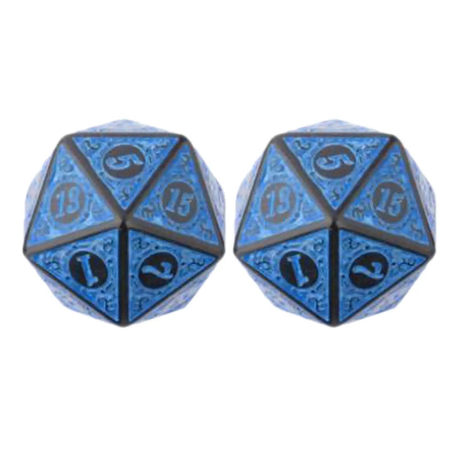 20 Sided Polyhedral Dice Set of 10 Portable Accessories English Letters 20 mm