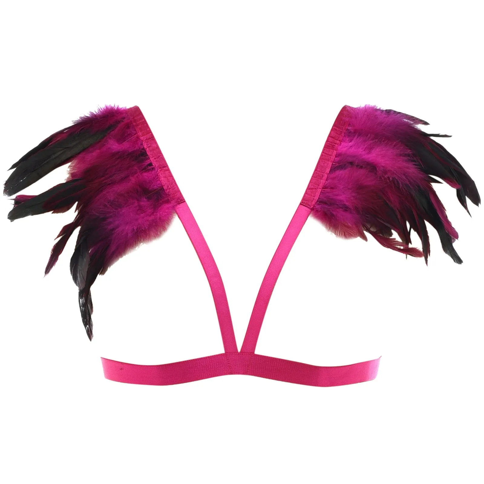 Sexy Hollow Out Feather Bra Lingerie Carnival Open Niple Bra Cupless Exposed Breasts Underwired Erotic Nightwear