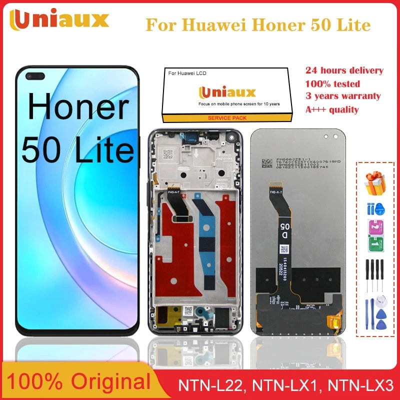 

6.67" Original For Huawei Honor 50 Lite LCD Display Screen Frame Touch Panel Digitizer For Honor 50Lite NTN-L22L NTN-LX1 Display