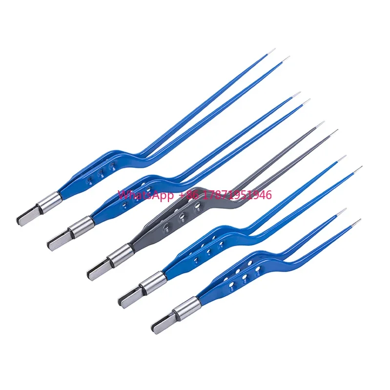 CE approval  Reusable straight Curved bipolar coagulation forceps High Frequency Electrosurigical unit Bipolar Forceps