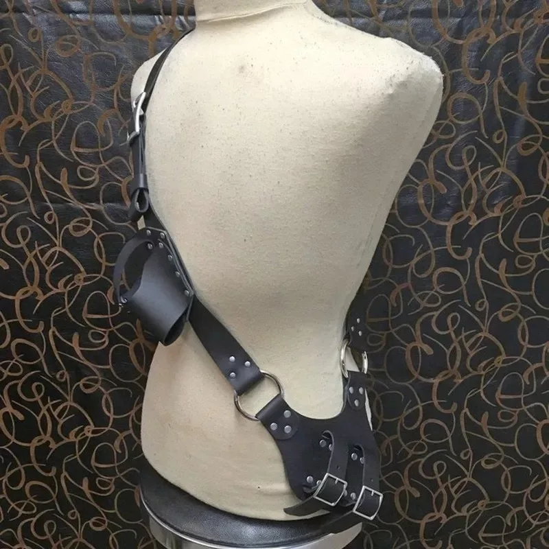 Medieval Renaissance Pirate Shoulder Belt Leather Sword Cutlass Strap Steampunk Flintlock Pistol Holster Knight Costumes Baldric - Image 5