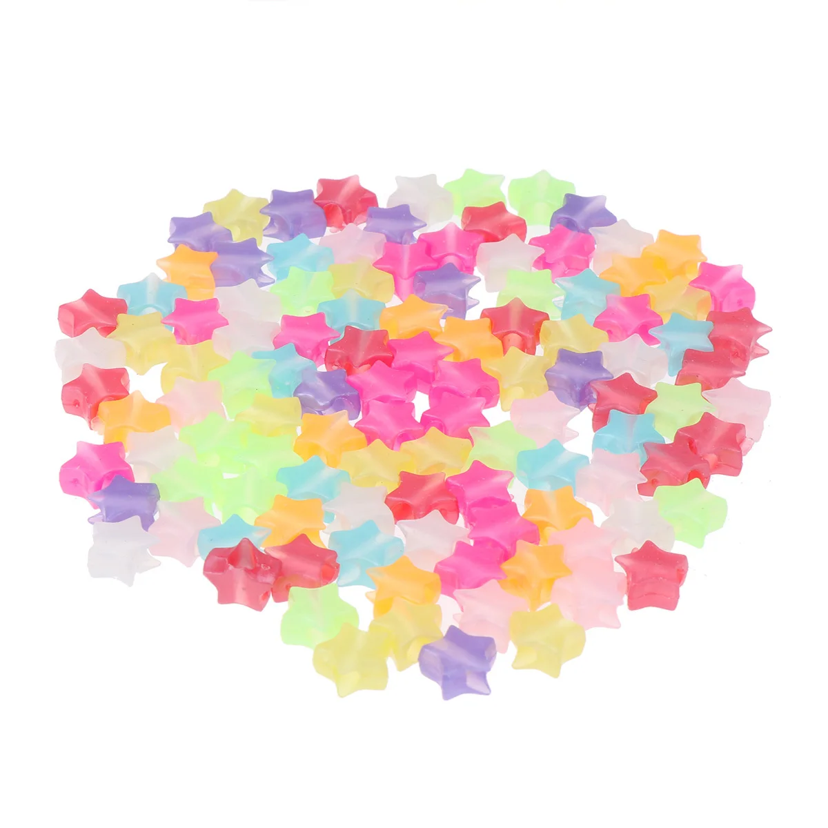 200 шт., бусины со звездами, свободные бусины для изготовления ювелирных изделий своими руками, комплект для рукоделия, браслет, ожерелье, детский подарочный набор для девочек, разные цвета