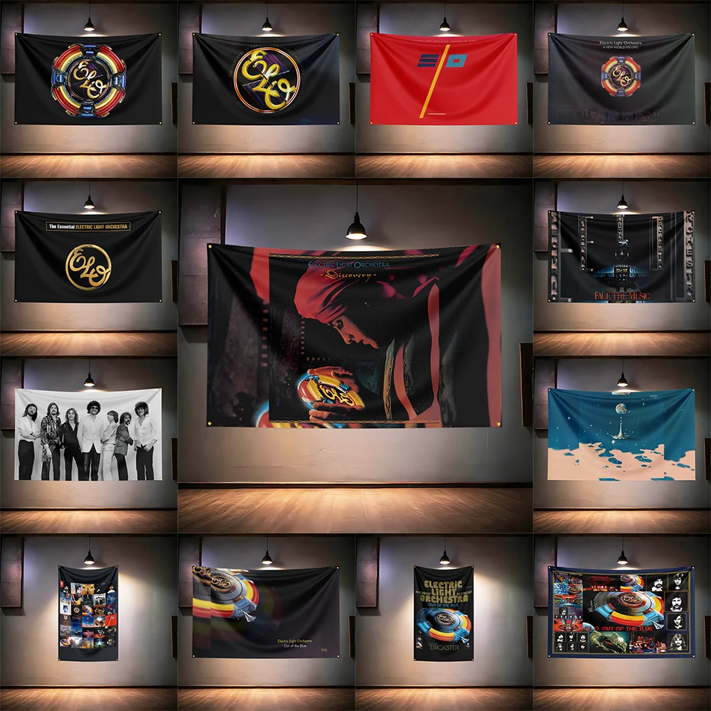 

Rock Music Flag 3x5ft for Electric Light Orchestra Fans Banner HD Print Brass Grommet Garage Bedroom Living Room Dorm Wall Decor