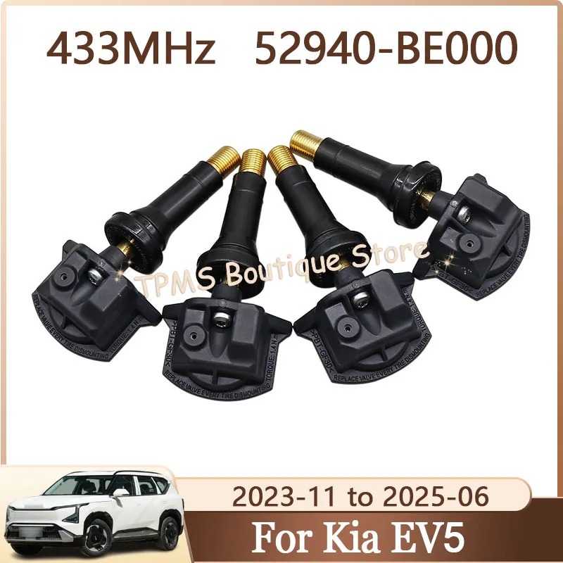 

Датчик TPMS, система контроля давления в шинах, 4 шт., 433 МГц, 52940-BE000 52940BE000 для Kia EV5 EV6 Hyundai Kona electric