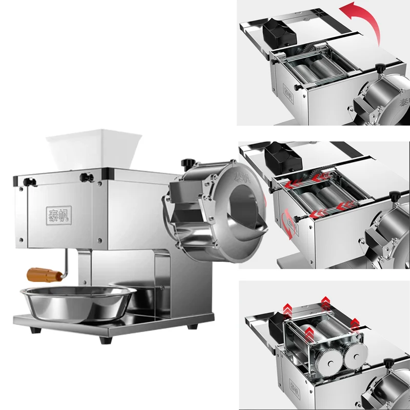 Multi-function Vegetable Cutter Electric Meat Slicer Grinder Commercial Automatic Shred Slicer Dicing Meat Machine