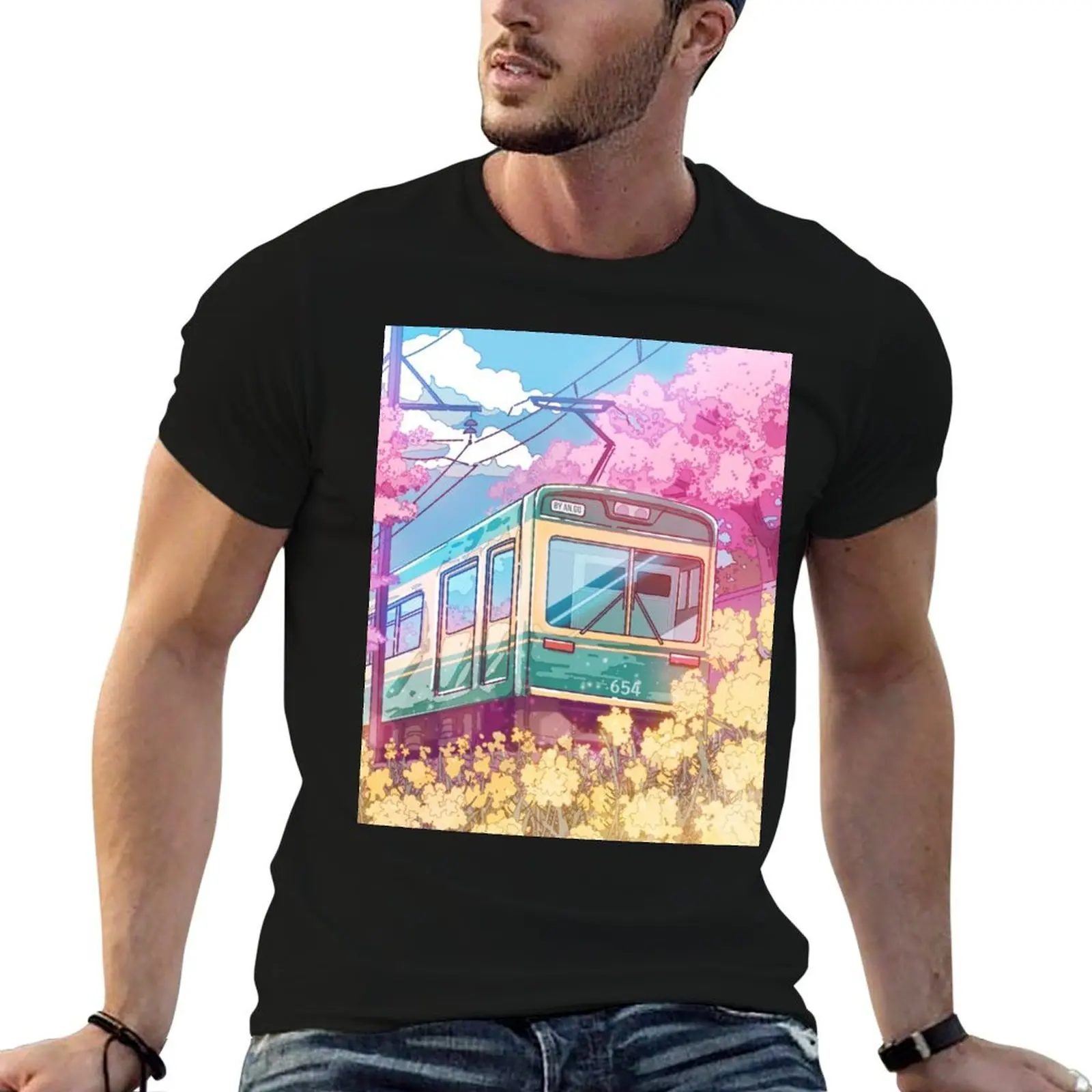 

The Japanese spring travel and the cherry blossom Sleeveless Top oversizeds summer top t shirts for men pack