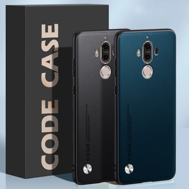 Luxury PU Leather Case For Huawei Mate 9 Back Cover Matte Silicone Shockproof Full Protection Phone Case For Huawei Mate9 Coque