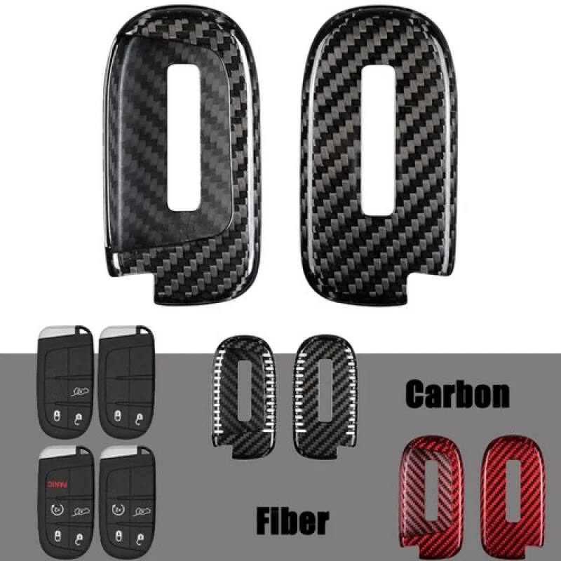

A+ Carbon Fiber Car Key Case Cover For Jeep Cherokee For Dodge For Chrysler 300 200