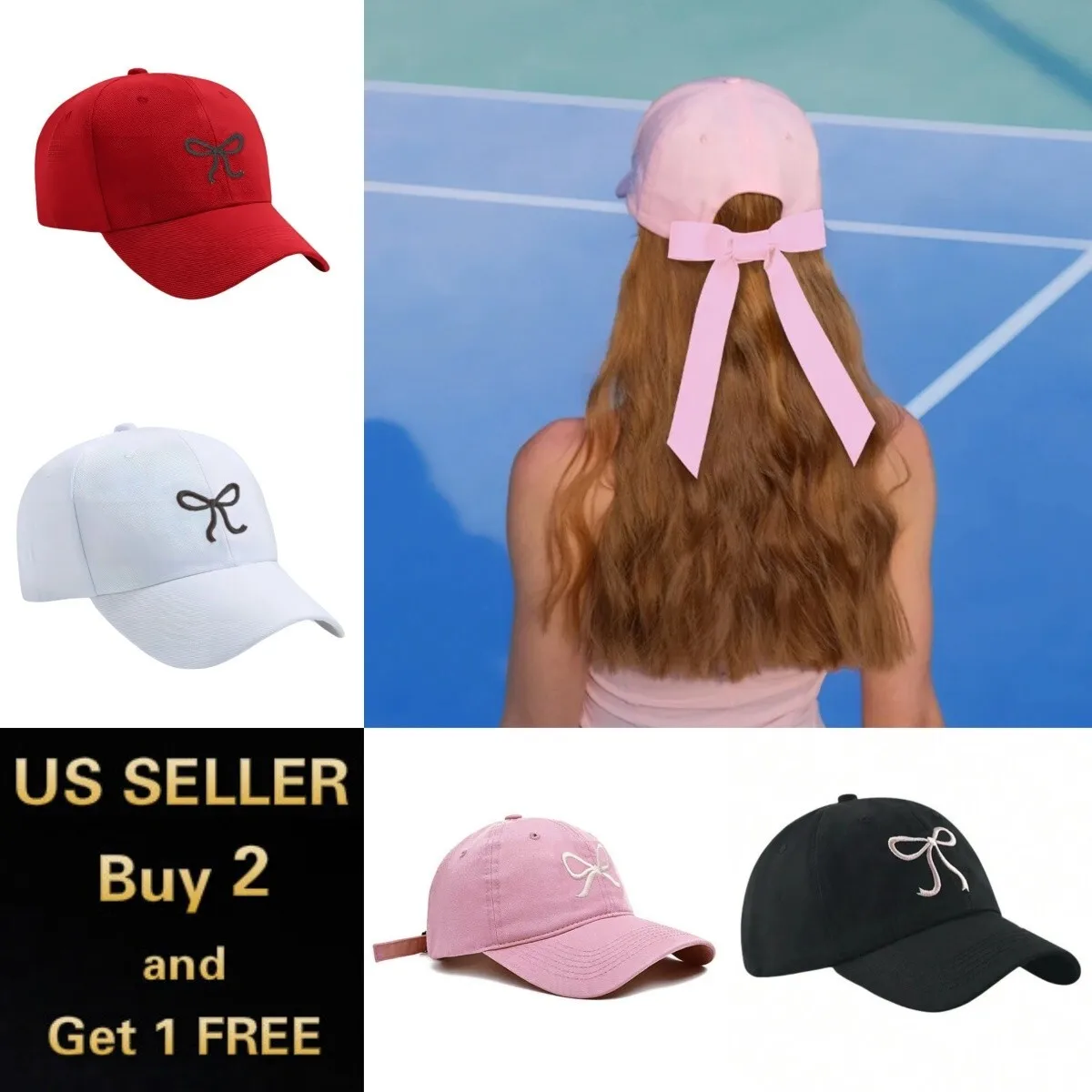 

Женская хлопковая бейсболка с бантом и вышивкой, регулируемый стиль поло