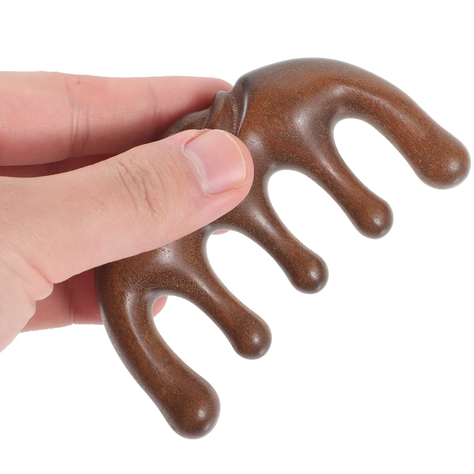 

Деревянная массажная расческа из натурального сандалового дерева с широкими зубьями для ухода за кожей головы, удобная портативная расческа для массажа кожи головы