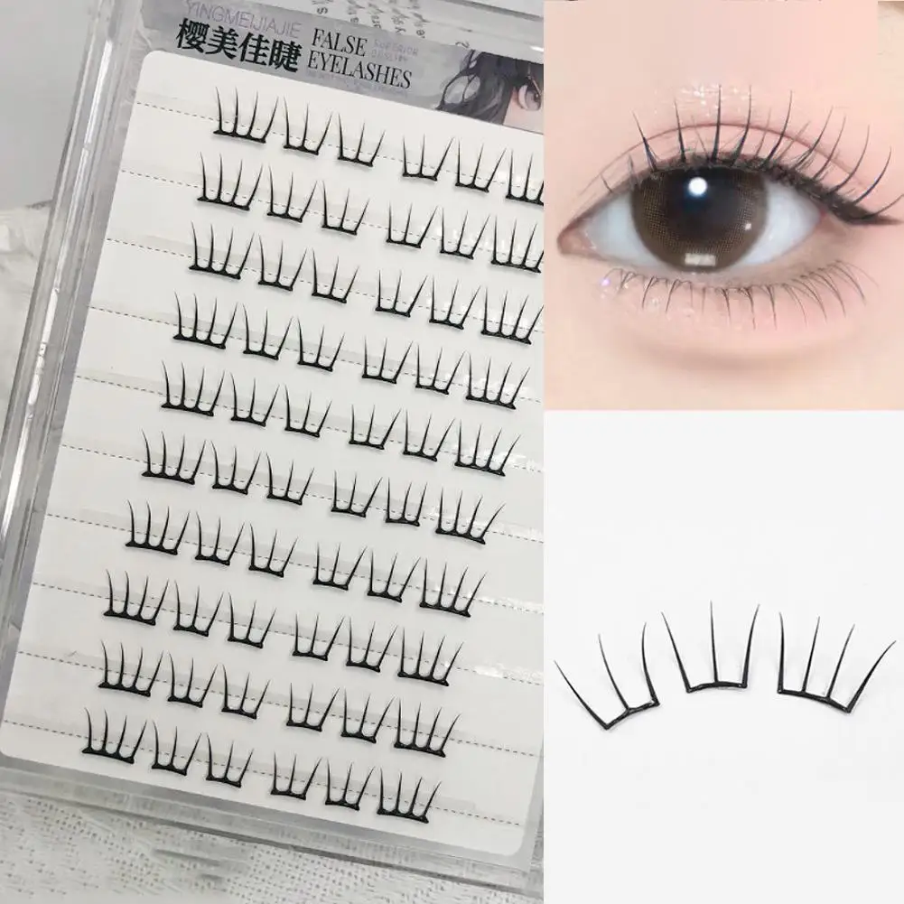 Nuove ciglia finte senza colla autoadesive natura sottile segmentata ragazza coreana gruppo trucco estensione ciglia strumenti di trucco fai da te