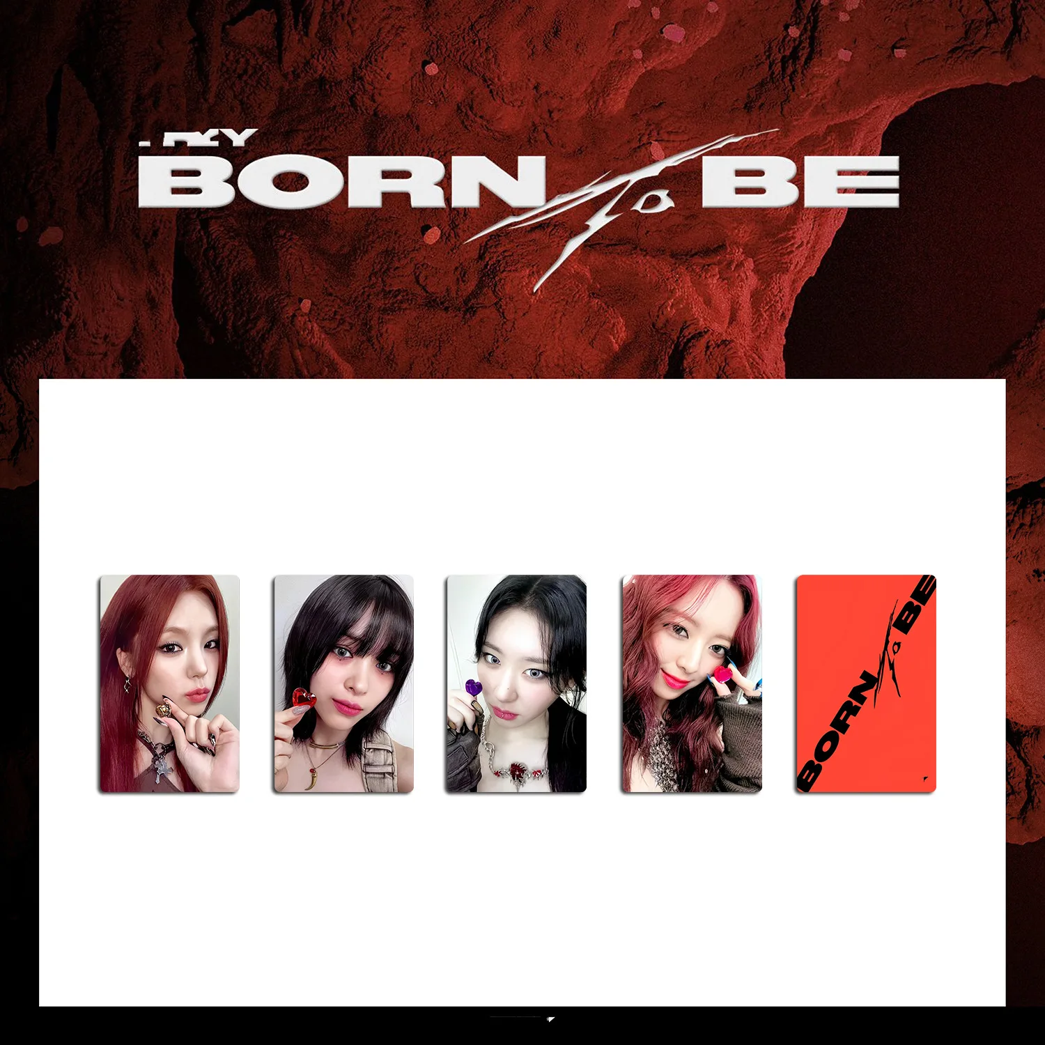 4pcs/set KPOP ITZY New Album BORN TO BE Photo Card LOMO Card Postcard Collector Card YEJI Lia RYUJIN CHAERYEONG YUNA