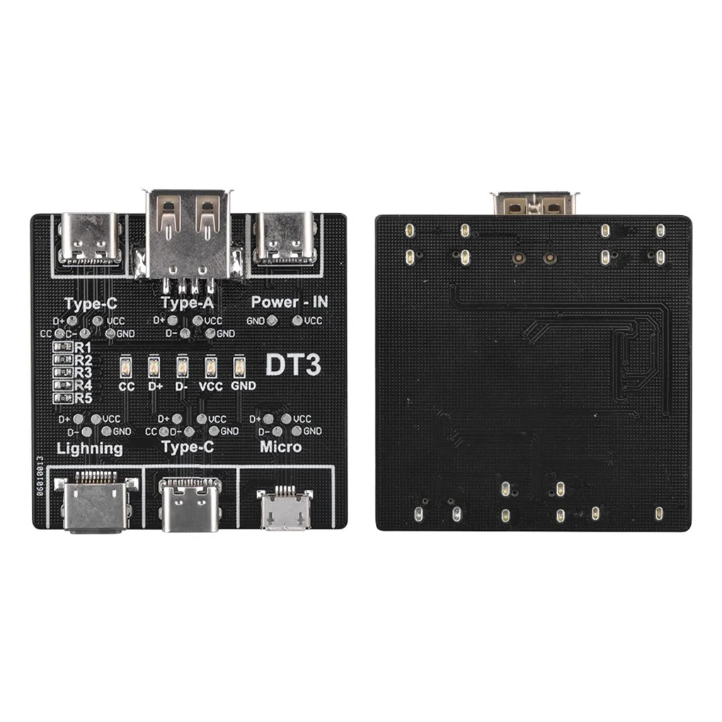 DT3 Data Cable Anomaly Detection Board USB Cable Tester IOS Android Type-C Micro Short Circuit Switch Test Board Tool