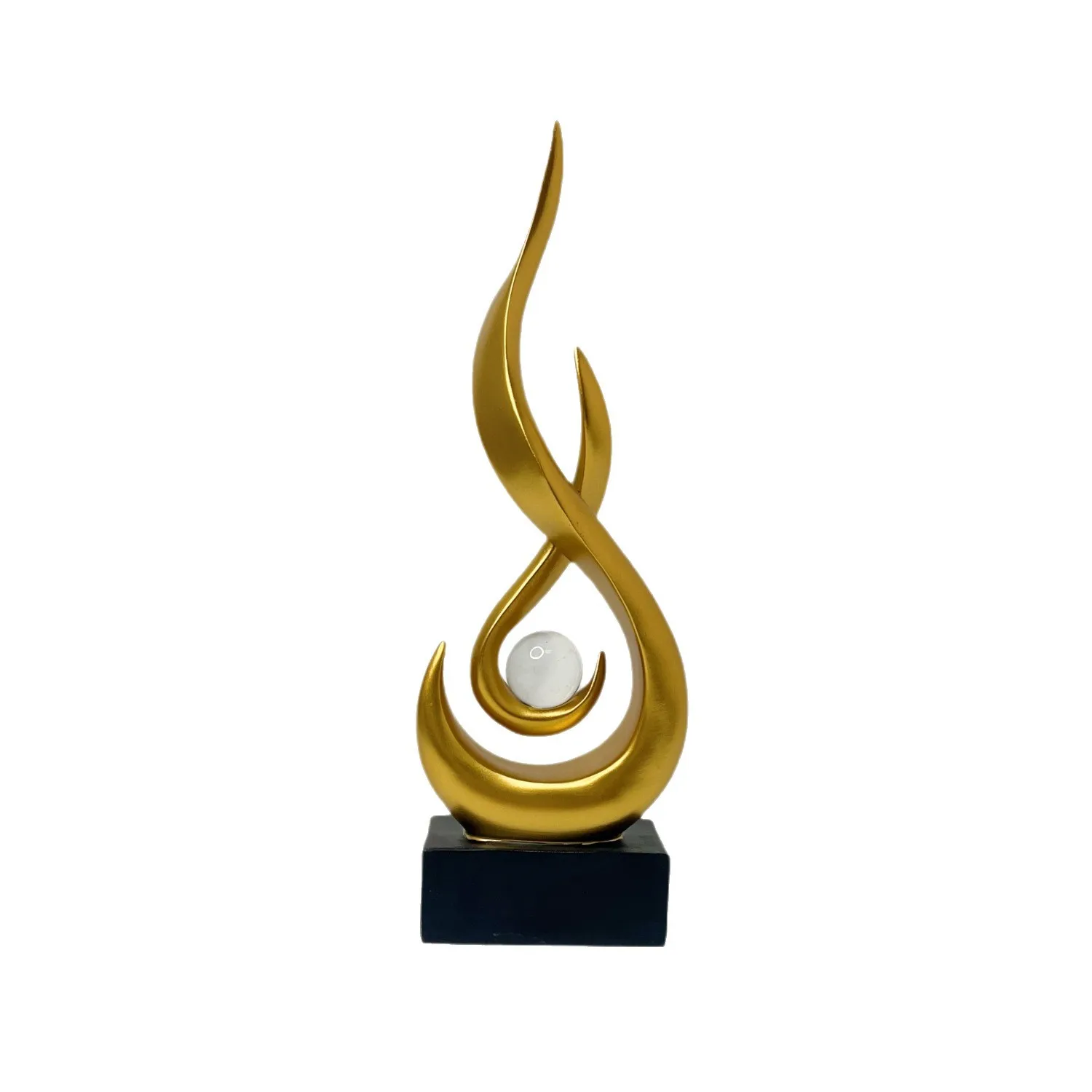 Luxury Flame Pearl Statue Office Living RoomTV Cabinet Wine Cabinet Sculpture Desk Ornament Study Office Home Interior Decor - view 5