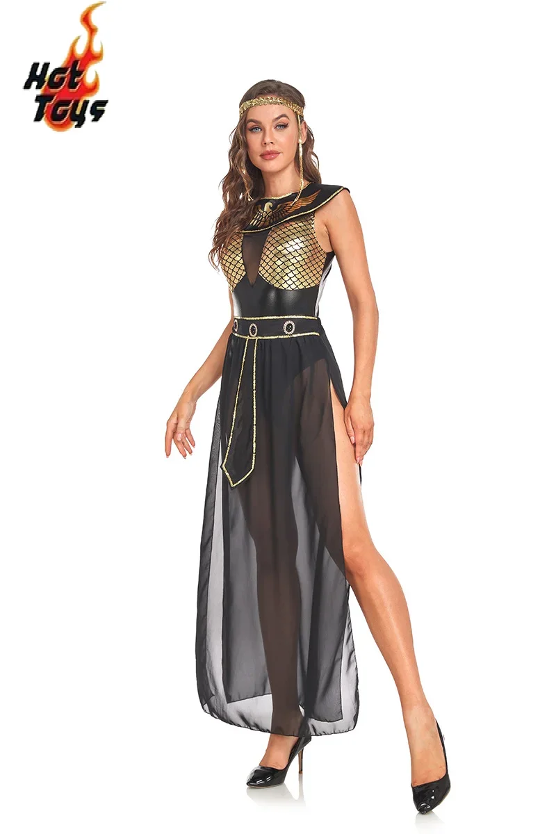 Costumes médiévaux d'Aleopatra pour femmes adultes vêtements de cosplay d'Halloween robe de paupières de princesse éma
