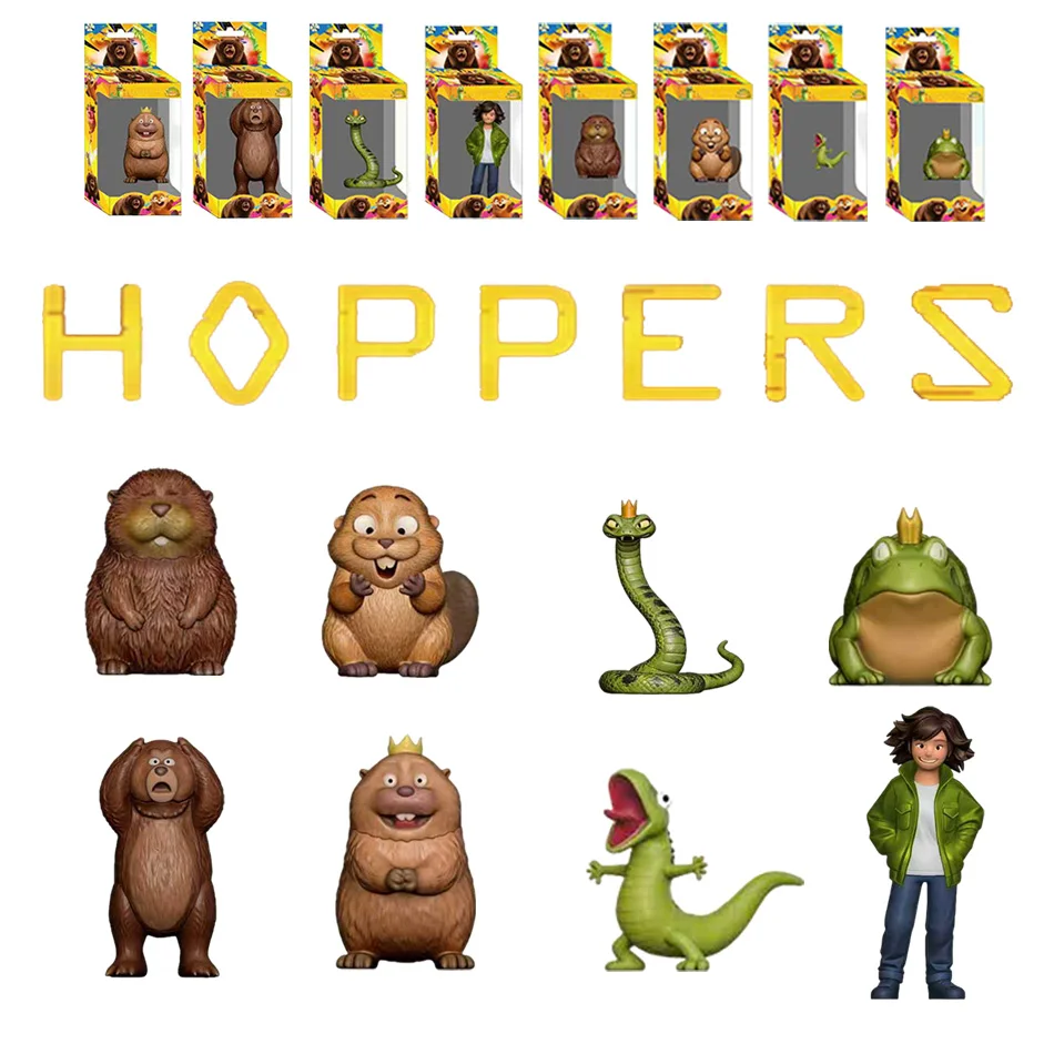 

8 style Funny Anime Hoppers lizard Mabel/King George/Mayor Jerry Cute Action Figure Figurine Model Doll Toy Gift for Kids