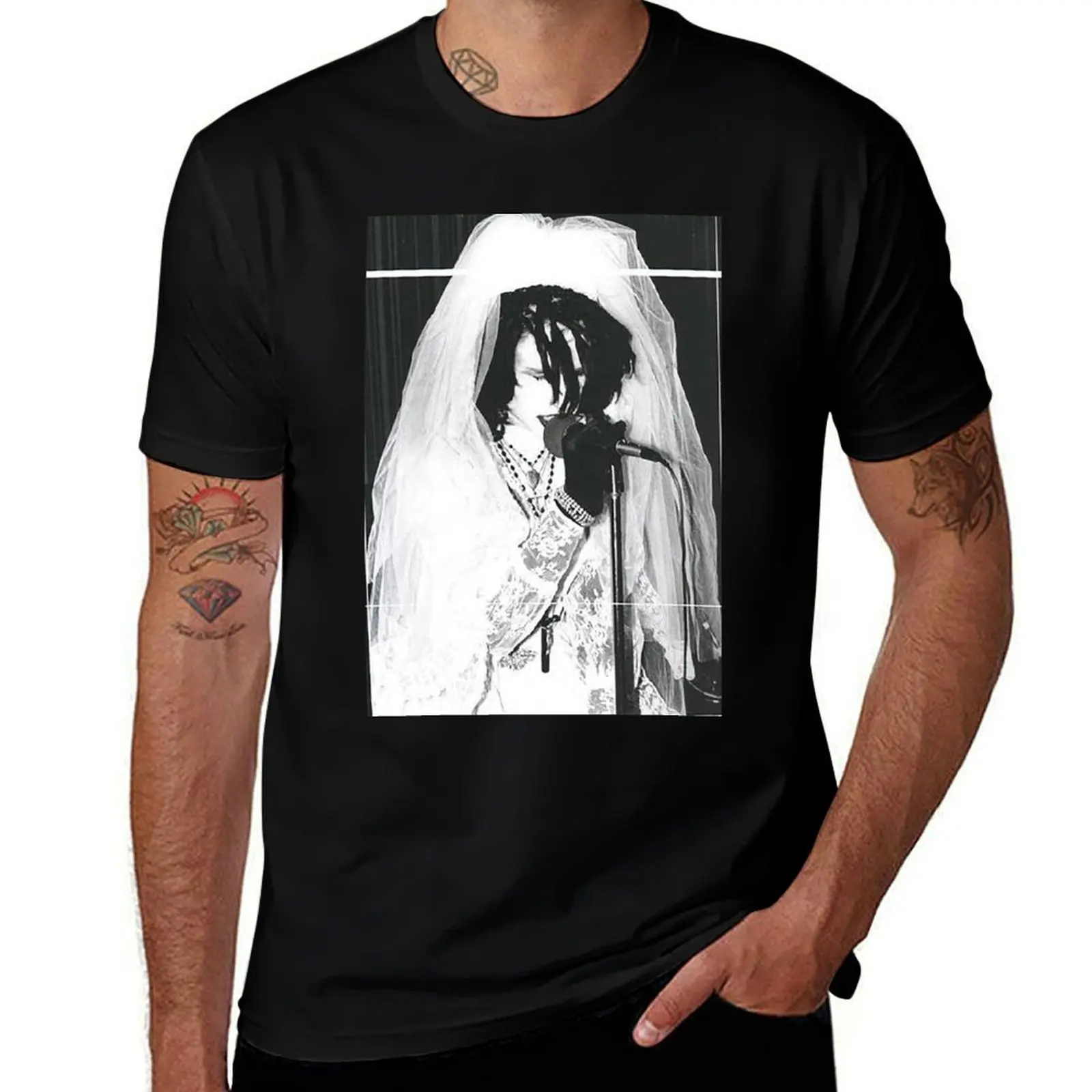 Camiseta Rozz Williams Bridal Outfit, camiseta básica lisa para primavera y verano