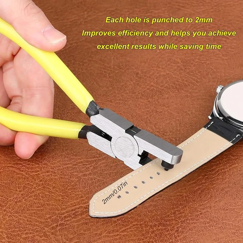 MAKE-2Pcs นาฬิกาหนัง Hole Punch Plier,2.0 มม.เข็มขัดเจาะรูสําหรับเข็มขัดหนัง Punch TOOL, สําหรับ DIY CRAFT รองเท้าผ้า