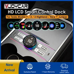 New Y Juniper LCD Intelligent Physical Button Knob AC Control Passenger Seat Control USB Type-C Fast Charger for Tesla Model Y 3