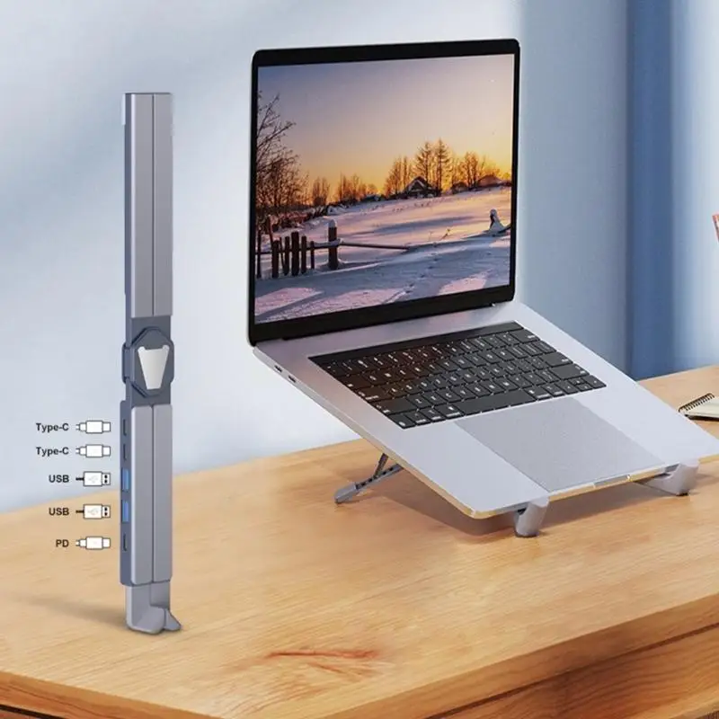 Laptop dan tablet ergonomis H37b dapat disesuaikan dengan adaptor USB typec PD100W