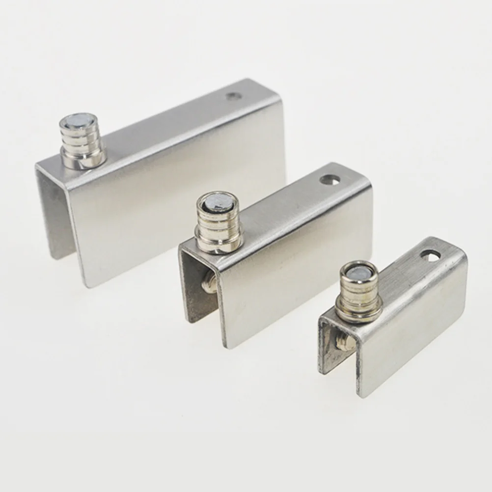 

2Pcs Glass Door Hinge Cabinet Door Free Opening Up and Down Shaft High Strength Rubber Gasket Stainless Steel Glass Fittings S