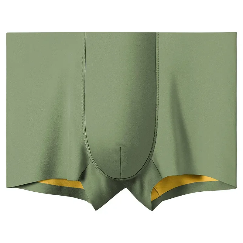 

3pcs Men's summer thin, seamless quadrangle shorts, men's sports breathable zero-sensation flat pants