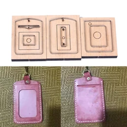 DIY leather craft cardholder badge cover cutting dies knife mold metal hollowed punch tool blade 10.6x7.5cm